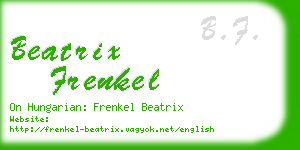 beatrix frenkel business card